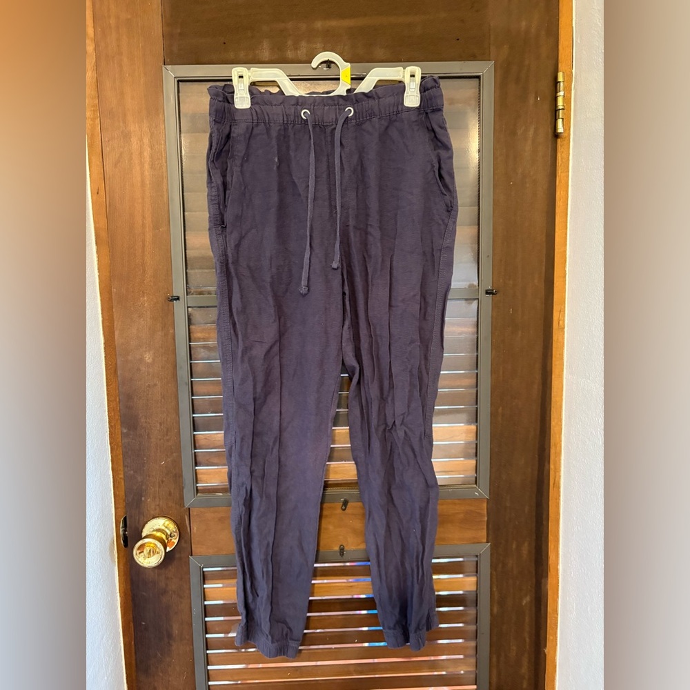 Women's Navy Drawstring Jogger Pants